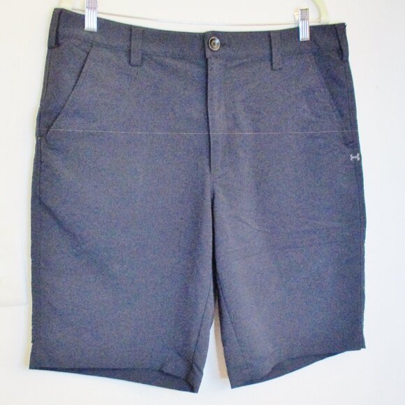 Under Armour Men's Bermuda Shorts, Navy Blue, Flat Front, Size 36 x 11 - Picture 1 of 10
